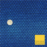 ROYAL BLUE Glitter Foil Satin Bonded Black Lace Party Dancewear Fabric 1231