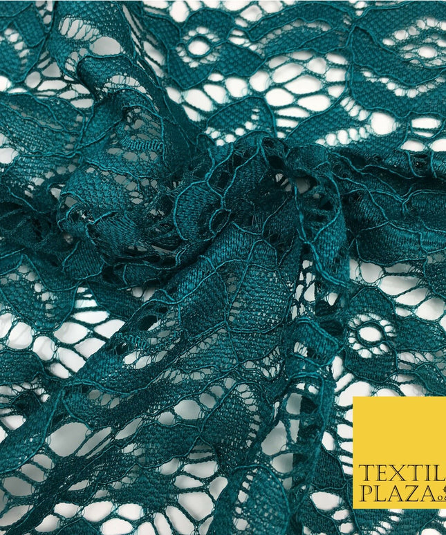 TEAL JADE GREEN New Soft Corded Lace Bridal Fabric Dress Fashion - 58" - GF843