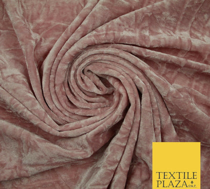 Dusty Pink Luxury Crushed Velvet Fabric Backdrop Cushions Curtains Stretch 2776
