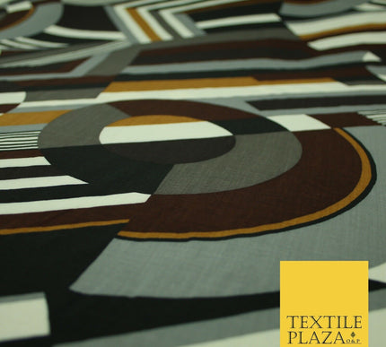 High Quality Floral Abstract Spun Rayon Viscose Dress Print Fabric Craft Summer