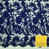 Floral Vine Embroidery Mesh Net 5 YARDS AFRICAN LACE ASO EBI Wedding Sari Fabric