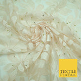 Threadwork Diamonte Embroidery Net Lace Bridal Bridesmaid Wedding Dress Fabric