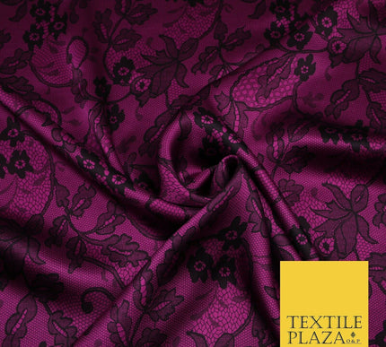 Floral Garden Digital Pixels Artsy Flowers Silky Smooth Satin Dress Fabric
