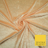 LIGHT PEACH Luxury Crushed Ice Velvet Fabric Backdrop Cushions Curtains 2775