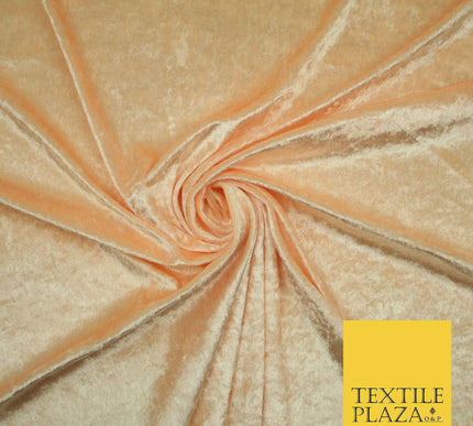 LIGHT PEACH Luxury Crushed Ice Velvet Fabric Backdrop Cushions Curtains 2775