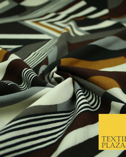 High Quality Floral Abstract Spun Rayon Viscose Dress Print Fabric Craft Summer