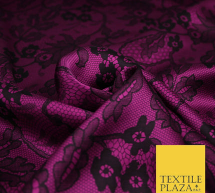 Floral Garden Digital Pixels Artsy Flowers Silky Smooth Satin Dress Fabric