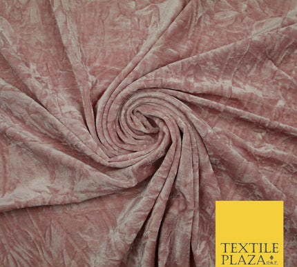 Dusty Pink Luxury Crushed Velvet Fabric Backdrop Cushions Curtains Stretch 2776