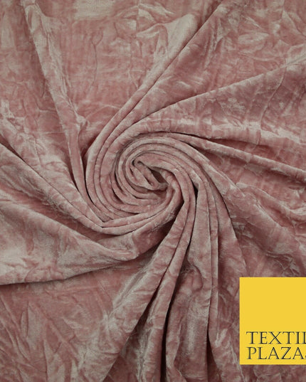 Dusty Pink Luxury Crushed Velvet Fabric Backdrop Cushions Curtains Stretch 2776