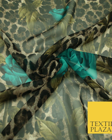 New High Quality Floral Abstract Flowers Tropical Printed Georgette Dress Fabric