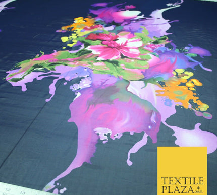 New High Quality Floral Abstract Flowers Printed Chiffon Georgette Dress Fabric