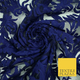 Floral Vine Embroidery Mesh Net 5 YARDS AFRICAN LACE ASO EBI Wedding Sari Fabric