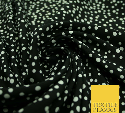 Spotted Animal Leopard Abstract Flower Printed Crepe Polyester Dress Fabric 58"