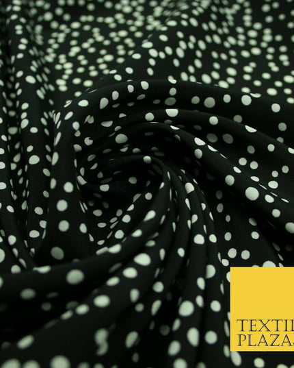 Spotted Animal Leopard Abstract Flower Printed Crepe Polyester Dress Fabric 58"