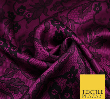 Floral Garden Digital Pixels Artsy Flowers Silky Smooth Satin Dress Fabric