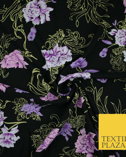 High Quality Floral Abstract Spun Rayon Viscose Dress Print Fabric Craft Summer