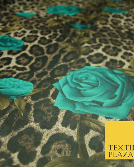 New High Quality Floral Abstract Flowers Tropical Printed Georgette Dress Fabric