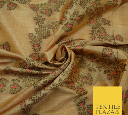 Luxury Floral Benarsi Brocade Woven Fine Dress Indian Faux Raw Silk Fancy Fabric