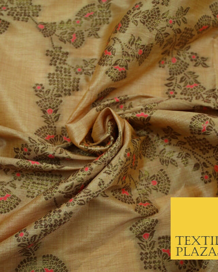 Luxury Floral Benarsi Brocade Woven Fine Dress Indian Faux Raw Silk Fancy Fabric