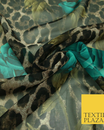 New High Quality Floral Abstract Flowers Tropical Printed Georgette Dress Fabric