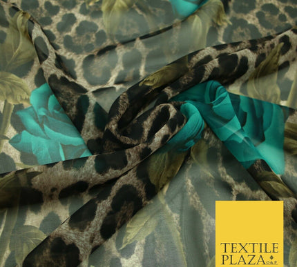 New High Quality Floral Abstract Flowers Tropical Printed Georgette Dress Fabric