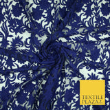 Floral Vine Embroidery Mesh Net 5 YARDS AFRICAN LACE ASO EBI Wedding Sari Fabric