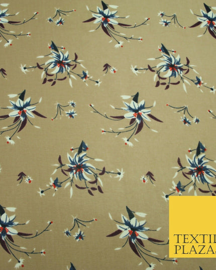 New High Quality Floral Abstract Flowers Tropical Printed Georgette Dress Fabric