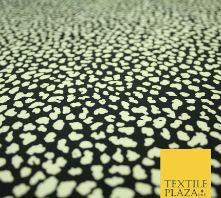 Spotted Animal Leopard Abstract Flower Printed Crepe Polyester Dress Fabric 58"
