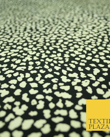 Spotted Animal Leopard Abstract Flower Printed Crepe Polyester Dress Fabric 58"