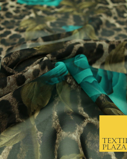 New High Quality Floral Abstract Flowers Tropical Printed Georgette Dress Fabric