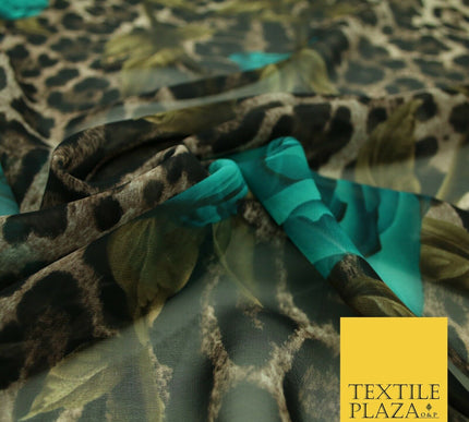 New High Quality Floral Abstract Flowers Tropical Printed Georgette Dress Fabric