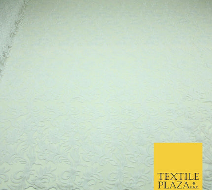 Floral Vine Soft Embroidery Scalloped Mesh Net Dress Fabric All Over Wedding