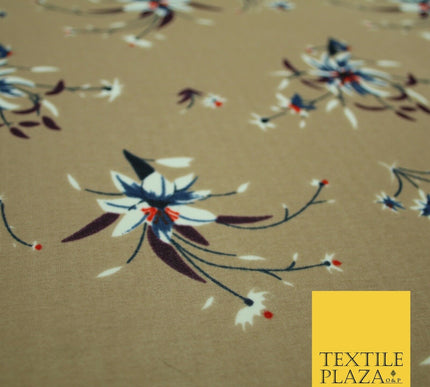 New High Quality Floral Abstract Flowers Tropical Printed Georgette Dress Fabric