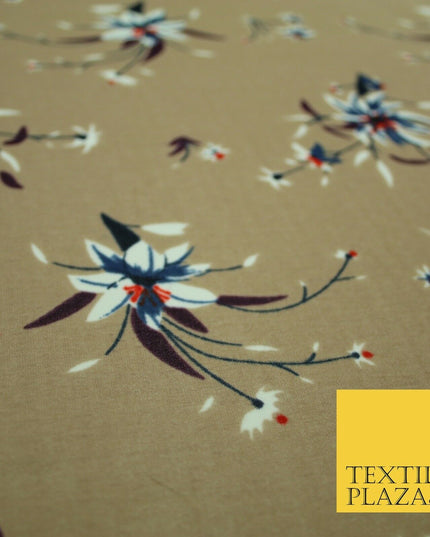 New High Quality Floral Abstract Flowers Tropical Printed Georgette Dress Fabric