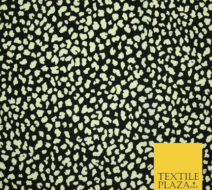 Spotted Animal Leopard Abstract Flower Printed Crepe Polyester Dress Fabric 58"