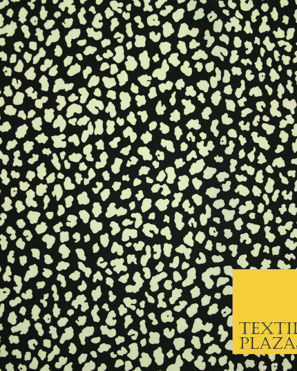 Spotted Animal Leopard Abstract Flower Printed Crepe Polyester Dress Fabric 58"