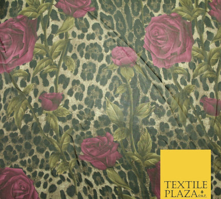 New High Quality Floral Abstract Flowers Tropical Printed Georgette Dress Fabric