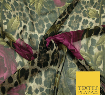 New High Quality Floral Abstract Flowers Tropical Printed Georgette Dress Fabric