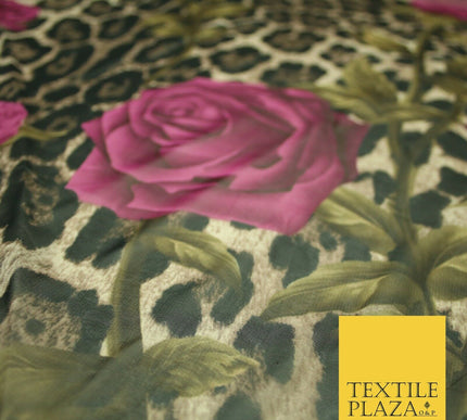 New High Quality Floral Abstract Flowers Tropical Printed Georgette Dress Fabric