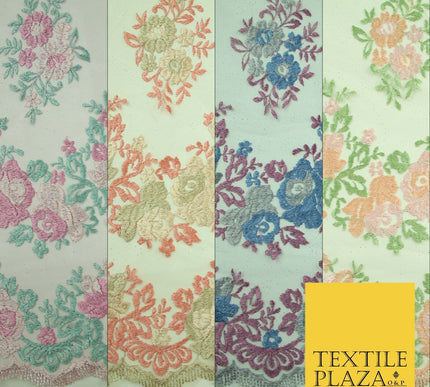 Thread Embroidery Border Glitter Net Lace Fashion Bridal Wedding Dress Fabric