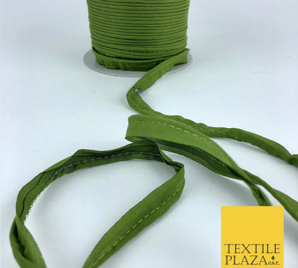 10mm Green Piping Gotta Flange Edging Border Trim Indian Ribbon (X40)