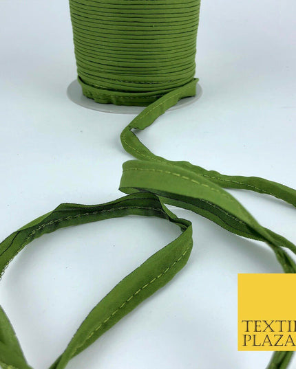 10mm Green Piping Gotta Flange Edging Border Trim Indian Ribbon (X40)