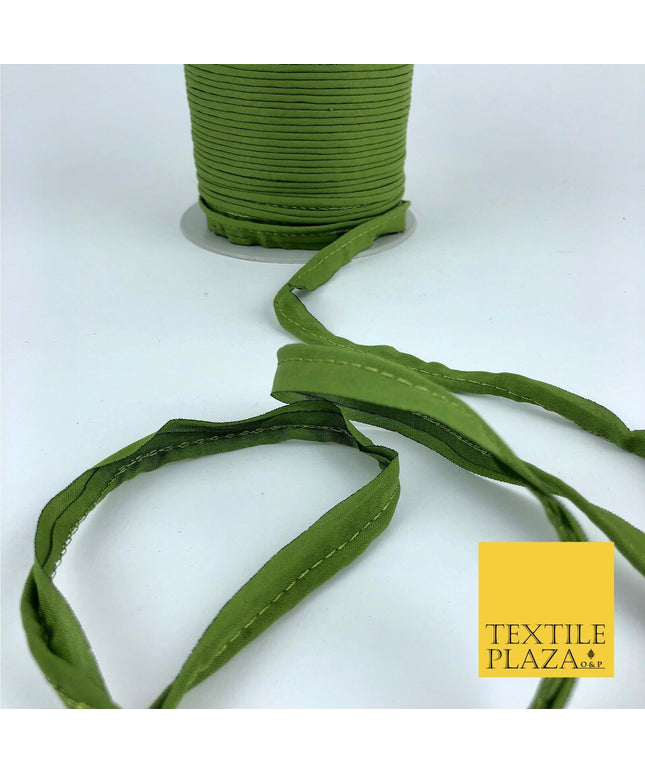 10mm Green Piping Gotta Flange Edging Border Trim Indian Ribbon (X40)