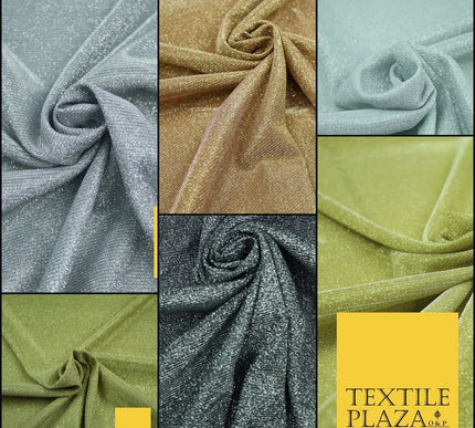 Metallic Shimmer Shiny Glitter Stretch Sparkly Dress Dance Decor Satin Fabric