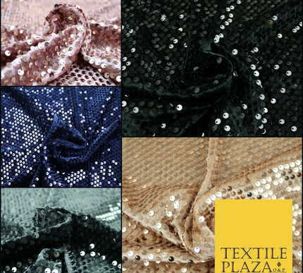 Luxury Sequin Embroidered Stretch Velvet Dress Fabric Fashion Party Upholstery