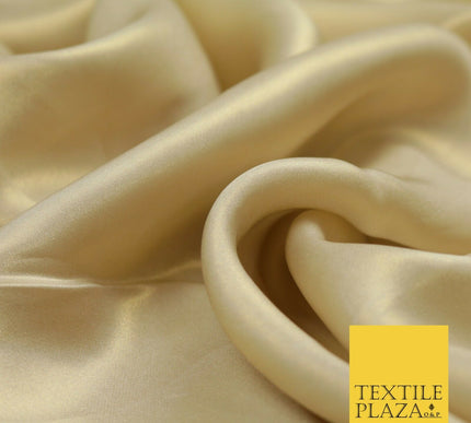 CHAMPAGNE GOLD Fine Silky Metallic Shimmer Satin Georgette DressFabric Drape1435