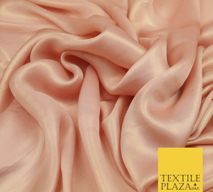 LIGHT PINK Fine Silky Metallic Shimmer Satin Georgette Dress Fabric Drape 1431