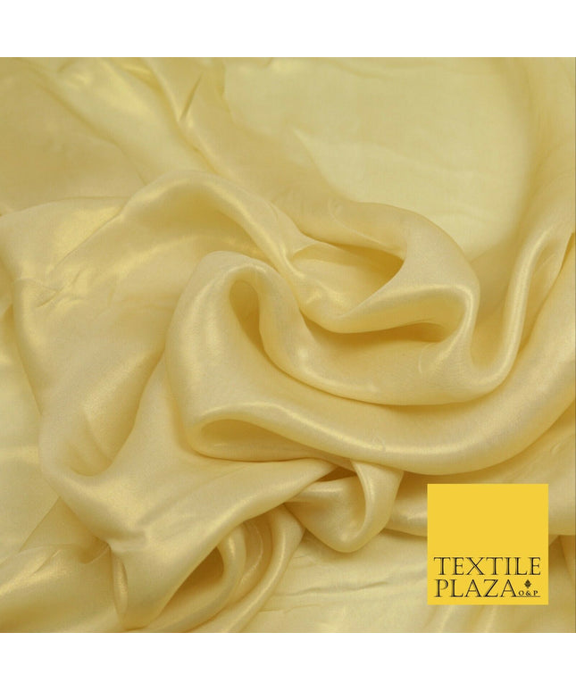 WARM GOLD Fine Silky Metallic Shimmer Satin Georgette Dress Fabric Drape 1420