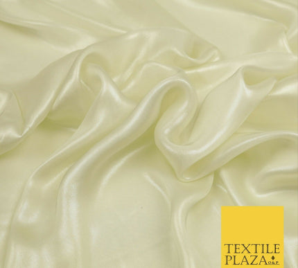 IVORY SILVER Fine Silky Metallic Shimmer Satin Georgette Dress Fabric Drape 1422