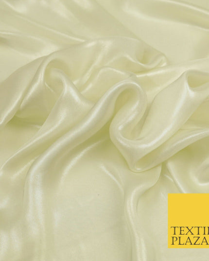 IVORY SILVER Fine Silky Metallic Shimmer Satin Georgette Dress Fabric Drape 1422